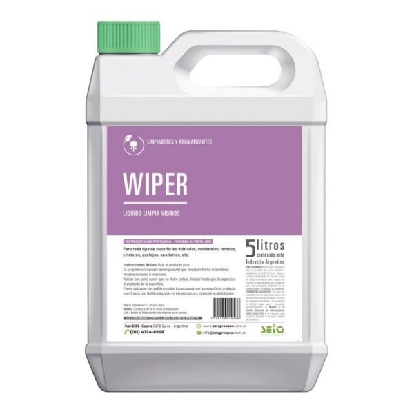 Wiper limpia vidrio x 5lts.