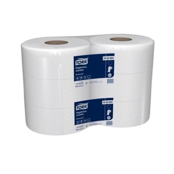 Papel Higienico Jumbo Universal Blanco Hoja Simple 500 Mts  TORK